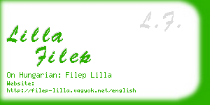 lilla filep business card